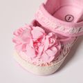 Baby / Toddler Floral Decor Braided Prewalker Shoes Pink image 3