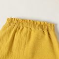 Toddler Girl 100% Cotton Solid Color Bowknot Design Paperbag Shorts Ginger-2 image 5