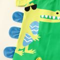 طفل رضيع الكرتون التمساح طباعة قصيرة الأكمام ملابس السباحة قطعة واحدة الأصفر image 4