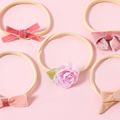 5-pack Floral Bow Decor Headband Hair Accessories for Girls Pink