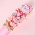 5-pack Floral Bow Decor Headband Hair Accessories for Girls Pink
