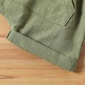 Baby Boy Solid Elasticized Waist Loose Fit Shorts with Pocket Army green image 3