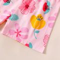 2-piece Kid Boy/Kid Girl 100% Cotton Animal Print Tank Top and Floral/Animal Print Shorts Set Pink image 4