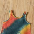 2-piece Toddler Girl Tie Dyed Tank Top and Elasticized Shorts Set HS