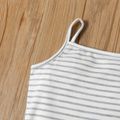 Toddler Girl Basic Stripe Cami Dress Light Grey image 5
