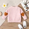 Baby Boy/Girl Patch Design Long-sleeve Button Up Cardigan Top Pink