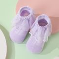 Baby / Toddler / Kid Mesh Lace Trim Princess Socks Light Purple image 1