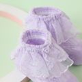 Baby / Toddler / Kid Mesh Lace Trim Princess Socks Light Purple image 3