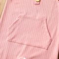 Baby Boy/Girl 95% Cotton Ribbed Sleeveless Button Jumpsuit with Pocket Pink