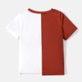 Kurzarm-T-Shirt mit Harry-Potter-Kind-Jungen-Buchstabenfigurendruck in Farbblock-Optik rot-Weiss