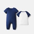 Gigantosaurus Siblings Heart and Dino Print Brothers Tee and Jumpsuit Dark Blue/white image 2