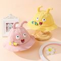 Baby Dual Ears Cartoon Embroidered Bucket Hat Pink