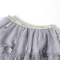 Kid Girl Elasticized Sequined Mesh Design Skirt Grey image 5