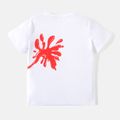 Schlümpfe Kind Junge Malerei Druck Kurzarm weißes T-Shirt weiß