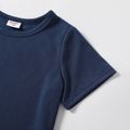 Toddler Boy Casual Solid Color Short-sleeve Tee royalblue image 4