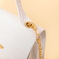Toddler / Kid Croc Embossed Handle Satchel Handbag Crossbody Shoulder Bag White