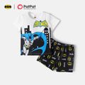 Batman 2-piece Toddler Boy Figure Print Short-sleeve Tee and Allover Print Shorts Set White