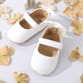 Baby / Toddler Back Bow Decor Soft Sole Non-slip Prewalker Shoes White