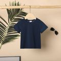Toddler Boy Casual Solid Color Short-sleeve Tee royalblue image 1