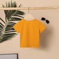 Toddler Boy Casual Solid Color Short-sleeve Tee Yellow