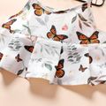 2pcs Toddler Girl Butterfly Print Ruffled Camisole and Shorts Set Multi-color image 4