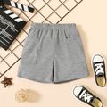 Toddler Boy Solid Color Pocket Design Waffle Shorts Grey