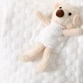 Baby Boy/Girl Teddy Bear Stuffed Toy Design Solid Knitted Long-sleeve Jumpsuit Beige