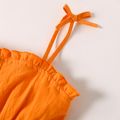 طفل صغير فتاة bowknot تصميم شريط / طباعة الأزهار / برتقالي كامي رومبير البرتقالي image 3