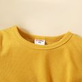 Toddler Girl Solid Color Twist Knot Short-sleeve Tee Yellow
