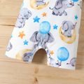 Baby Boy All Over Cartoon Elephant Print Short-sleeve Romper Multi-color