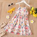 2-piece Kid Girl Floral Print Cami Dress and Ginger Headband Set Multi-color