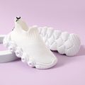 Toddler / Kid Solid Knitted Breathable Casual Chic LED Sneaker White image 3