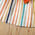 Toddler Girl Stripe Ruffled Bowknot Design Sleeveless Dress Multi-color image 5