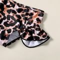 2pcs Baby Girl Leopard Spaghetti Strap Ruffle Two-Piece Swimsuit Multi-color image 4