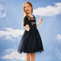 Kid Girl Animial Short-sleeve Dress Black