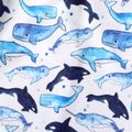 2pcs Toddler Boy Shark Print Onepiece Swimsuit and Cap Set Grey image 4