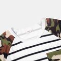 Family Matching Camouflage  Raglan Short-sleeve Striped T-shirts ColorBlock