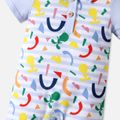 Looney Tunes Baby Boy/Girl Allover Print Short-sleeve Jumpsuit Light Blue
