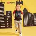 Batman 2-piece Toddler Boy Figure Print Raglan Sleeve Tee and Letter Print Pants Set redblack
