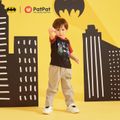 Batman 2-piece Toddler Boy Figure Print Raglan Sleeve Tee and Letter Print Pants Set redblack