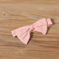 2pcs Baby Girl Glitter Crown Pattern Solid Ribbed Long-sleeve Splicing Star Mesh Dress Set Pink