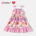 Care Bears Toddler Girl Allover Print Ruffle Bowknot Design Pink Tank Dress pink image 1