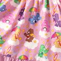 Care Bears Toddler Girl Allover Print Ruffle Bowknot Design Pink Tank Dress pink