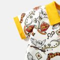Harry Potter Kurzarm-Poloshirt im adretten Farbblock-Stil für Kleinkinder weiß