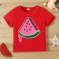 Kid Girl Fruit  T-shirt Watermelonred
