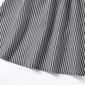 Kid Girl Letter Print Stripe Splice Sleeveless Dress Black image 5
