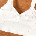 2pcs Baby Girl V Neck Twist Knot Sleeveless Tank Crop Top and Shorts Set Color block image 3