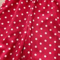 Toddler Girl Polka dots Smocked Sleeveless Strap Jumpsuit Red