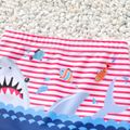 Baby Boy Sea Animals Print Striped Swim Trunks Shorts Blue