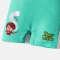 Harry Potter 2-piece Toddler Boy Back Zipper Swimsuit Rushguard with Hat Green